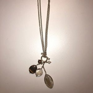 Natural Stone Cluster Necklace